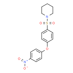 ChemSpider 2D Image | 1-{[4-(4-Nitrophenoxy)phenyl]sulfonyl}piperidine | C17H18N2O5S