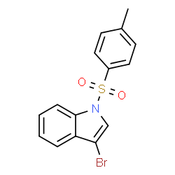 ChemSpider 2D Image | 3-BROMO-1-(4-METHYLBENZENESULFONYL)-1H-INDOLE | C15H12BrNO2S