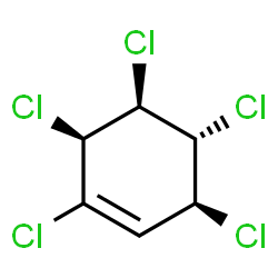 ChemSpider 2D Image | (3S,4R,5S,6S)-1,3,4,5,6-Pentachlorocyclohexene | C6H5Cl5