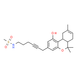 ChemSpider 2D Image | N-[6-(1-Hydroxy-6,6,9-trimethyl-6a,7,10,10a-tetrahydro-6H-benzo[c]chromen-3-yl)-4-hexyn-1-yl]methanesulfonamide | C23H31NO4S