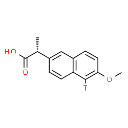 ChemSpider 2D Image | (2R)-2-[6-Methoxy(5-~3~H)-2-naphthyl]propanoic acid | C14H13TO3