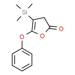 ChemSpider 2D Image | 5-Phenoxy-4-(trimethylsilyl)-2(3H)-furanone | C13H16O3Si