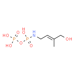 ChemSpider 2D Image | [(2E)-4-Hydroxy-3-methyl-2-buten-1-yl]amidodiphosphoric acid | C5H13NO7P2
