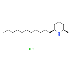 ChemSpider 2D Image | (2R,6S)-2-Methyl-6-undecylpiperidine hydrochloride (1:1) | C17H36ClN