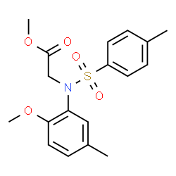 ChemSpider 2D Image | Methyl N-(2-methoxy-5-methylphenyl)-N-[(4-methylphenyl)sulfonyl]glycinate | C18H21NO5S