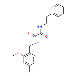 ChemSpider 2D Image | N1-(2-METHOXY-4-METHYLBENZYL)-N2-(2-(PYRIDIN-2-YL)ETHYL)OXALAMIDE | C18H21N3O3