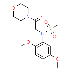 ChemSpider 2D Image | N-(2,5-Dimethoxyphenyl)-N-[2-(4-morpholinyl)-2-oxoethyl]methanesulfonamide | C15H22N2O6S