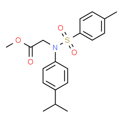 ChemSpider 2D Image | Methyl N-(4-isopropylphenyl)-N-[(4-methylphenyl)sulfonyl]glycinate | C19H23NO4S