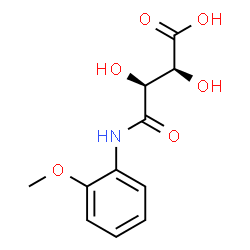 ChemSpider 2D Image | (2S,3S)-2,3-Dihydroxy-4-[(2-methoxyphenyl)amino]-4-oxobutanoic acid | C11H13NO6
