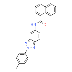ChemSpider 2D Image | N-[2-(4-Methylphenyl)-2H-benzotriazol-5-yl]-1-naphthamide | C24H18N4O