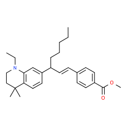ChemSpider 2D Image | Methyl 4-[(1E)-3-(1-ethyl-4,4-dimethyl-1,2,3,4-tetrahydro-7-quinolinyl)-1-octen-1-yl]benzoate | C29H39NO2