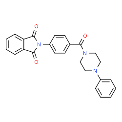 ChemSpider 2D Image | 2-[4-(4-Phenyl-piperazine-1-carbonyl)-phenyl]-isoindole-1,3-dione | C25H21N3O3