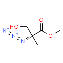 ChemSpider 2D Image | Methyl (2R)-2-azido-3-hydroxy-2-methylpropanoate | C5H9N3O3