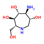 InChI=1/C7H16N2O4/c8-5-4(11)1-9-3(2-10)6(12)7(5)13/h3-7,9-13H,1-2,8H2/t3-,4-,5+,6-,7-/m1/s1