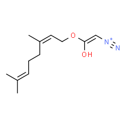 ChemSpider 2D Image | (E)-2-{[(2Z)-3,7-Dimethyl-2,6-octadien-1-yl]oxy}-2-hydroxyethenediazonium | C12H19N2O2