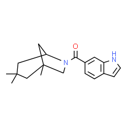 ChemSpider 2D Image | 1H-Indol-6-yl(1,3,3-trimethyl-6-azabicyclo[3.2.1]oct-6-yl)methanone | C19H24N2O