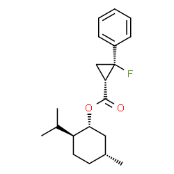 ChemSpider 2D Image | (1R,2S,5R)-2-Isopropyl-5-methylcyclohexyl (1S,2R)-2-fluoro-2-phenylcyclopropanecarboxylate | C20H27FO2
