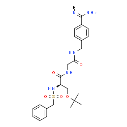 ChemSpider 2D Image | N-(Benzylsulfonyl)-O-Tert-Butyl-D-Seryl-N-(4-Carbamimidoylbenzyl)glycinamide | C24H33N5O5S