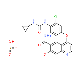 ChemSpider 2D Image | lenvatinib mesylate | C22H23ClN4O7S