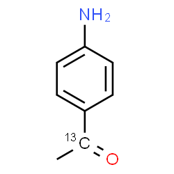 ChemSpider 2D Image | 1-(4-Aminophenyl)(1-~13~C)ethanone | C713CH9NO