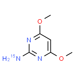ChemSpider 2D Image | 4,6-Dimethoxy-2-pyrimidin(~15~N)amine | C6H9N215NO2