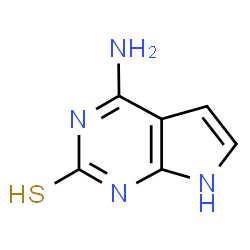 ChemSpider 2D Image | 4-Amino-1,3-dihydro-2H-pyrrolo[2,3-d]pyrimidine-2-thione | C6H6N4S