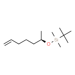 ChemSpider 2D Image | [(2R)-6-Hepten-2-yloxy](dimethyl)(2-methyl-2-propanyl)silane | C13H28OSi