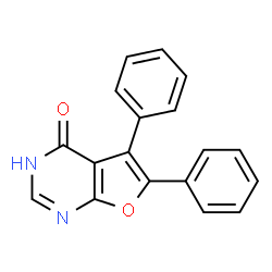 ChemSpider 2D Image | 5,6-diphenylfuro[2,3-d]pyrimidin-4-ol | C18H12N2O2