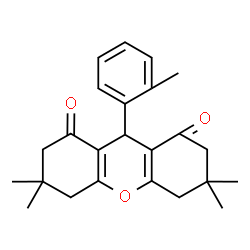 ChemSpider 2D Image | 3,3,6,6-Tetramethyl-9-o-tolyl-3,4,5,6,7,9-hexahydro-2H-xanthene-1,8-dione | C24H28O3