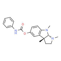 ChemSpider 2D Image | (3aR,8aS)-1,3a,8-Trimethyl-1,2,3,3a,8,8a-hexahydropyrrolo[2,3-b]indol-5-yl phenylcarbamate | C20H23N3O2