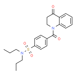 ChemSpider 2D Image | 4-(4-Oxo-3,4-dihydro-2H-quinoline-1-carbonyl)-N,N-dipropyl-benzenesulfonamide | C22H26N2O4S