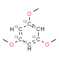 ChemSpider 2D Image | 1,3,5-Trimethoxy(~13~C_6_)benzene | C313C6H12O3
