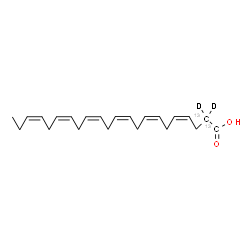 ChemSpider 2D Image | (4Z,7Z,10Z,13Z,16Z,19Z)-(1,2-~13~C_2_,2,2-~2~H_2_)-4,7,10,13,16,19-Docosahexaenoic acid | C2013C2H30D2O2