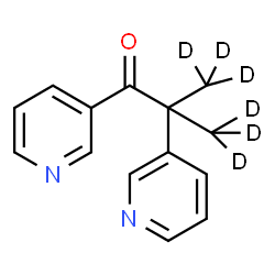 ChemSpider 2D Image | 2-(~2~H_3_)Methyl-1,2-di(3-pyridinyl)-1-(~2~H_3_)propanone | C14H8D6N2O
