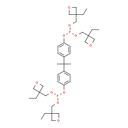 ChemSpider 2D Image | Tetrakis[(3-ethyl-3-oxetanyl)methyl] 2,2-propanediyldi-4,1-phenylene bis(phosphite) | C39H58O10P2