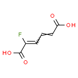 ChemSpider 2D Image | (2Z,4E)-2-Fluoro-2,4-hexadienedioic acid | C6H5FO4