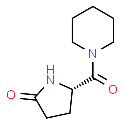 ChemSpider 2D Image | (5S)-5-(1-Piperidinylcarbonyl)-2-pyrrolidinone | C10H16N2O2