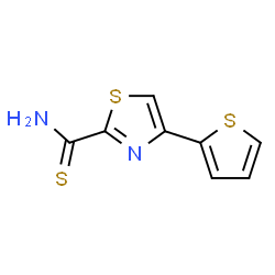 ChemSpider 2D Image | 4-(2-Thienyl)-1,3-thiazole-2-carbothioamide | C8H6N2S3