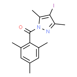 ChemSpider 2D Image | (4-Iodo-3,5-dimethyl-1H-pyrazol-1-yl)(mesityl)methanone | C15H17IN2O