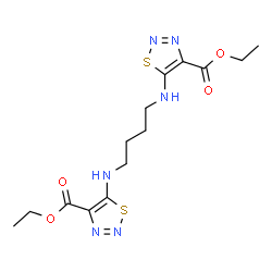 ChemSpider 2D Image | Diethyl 5,5'-(1,4-butanediyldiimino)bis(1,2,3-thiadiazole-4-carboxylate) | C14H20N6O4S2