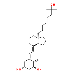 ChemSpider 2D Image | (1R,3S,5Z)-5-{(2E)-2-[(3aR,7aS)-7a-(7-Hydroxy-7-methyloctyl)octahydro-4H-inden-4-ylidene]ethylidene}-4-methylene-1,3-cyclohexanediol | C27H44O3
