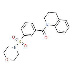 ChemSpider 2D Image | 3,4-Dihydro-1(2H)-quinolinyl[3-(4-morpholinylsulfonyl)phenyl]methanone | C20H22N2O4S