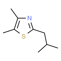 ChemSpider 2D Image | 2-Isobutyl-4,5-dimethyl-1,3-thiazole | C9H15NS