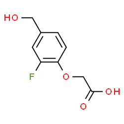 ChemSpider 2D Image | [2-Fluoro-4-(hydroxymethyl)phenoxy]acetic acid | C9H9FO4