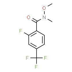 ChemSpider 2D Image | 2-Fluoro-N-methoxy-N-methyl-4-(trifluoromethyl)benzamide | C10H9F4NO2