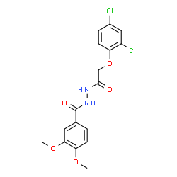 ChemSpider 2D Image | N'-[(2,4-Dichlorophenoxy)acetyl]-3,4-dimethoxybenzohydrazide | C17H16Cl2N2O5