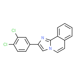 ChemSpider 2D Image | 2-(3,4-Dichlorophenyl)imidazo[2,1-a]isoquinoline | C17H10Cl2N2