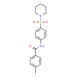 ChemSpider 2D Image | 4-Methyl-N-[4-(1-piperidinylsulfonyl)phenyl]benzamide | C19H22N2O3S