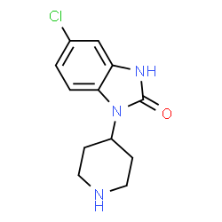 ChemSpider 2D Image | 5-Chloro-1-(4-Piperidyl)-2-Benzimidazolinone | C12H14ClN3O