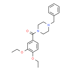 ChemSpider 2D Image | (4-Benzyl-1-piperazinyl)(3,4-diethoxyphenyl)methanone | C22H28N2O3